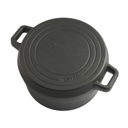 Żeliwny garnek z pokrywką,...
