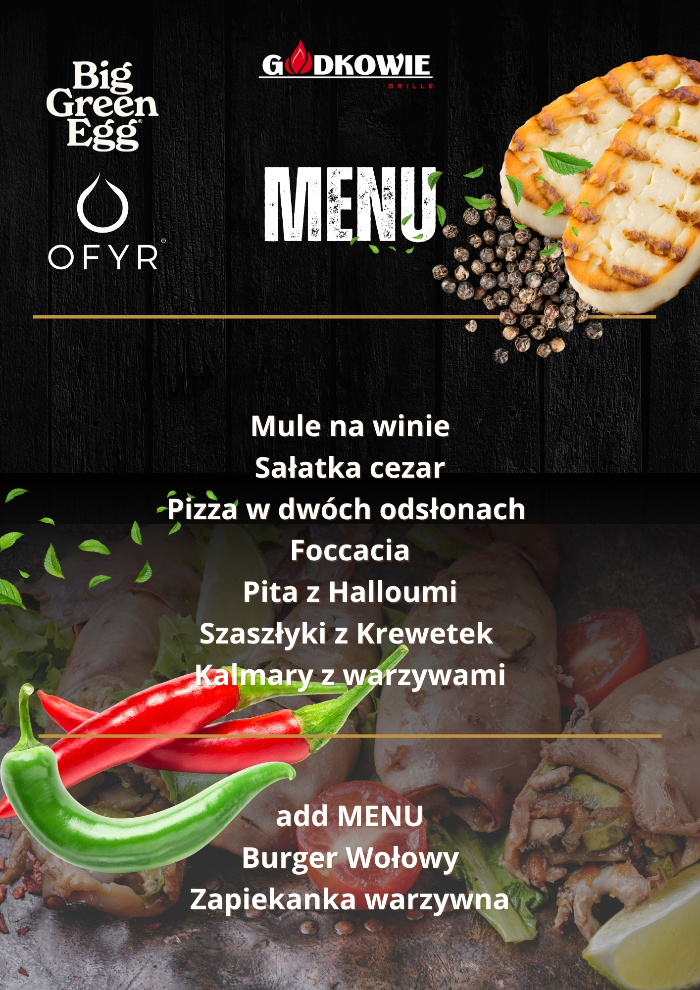 Menu - Warsztaty Grillowania - Kuchnia Śródziemnomorska